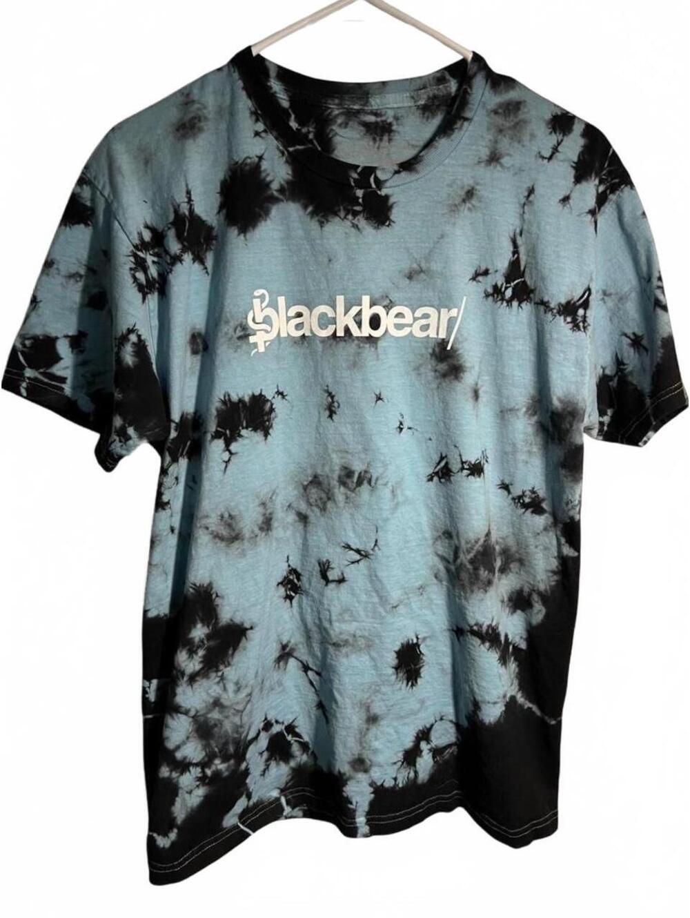 Blackbear Shirt Mens Medium Blue Black Cloud Tie Dye Acid Wash Band Graphic Tee